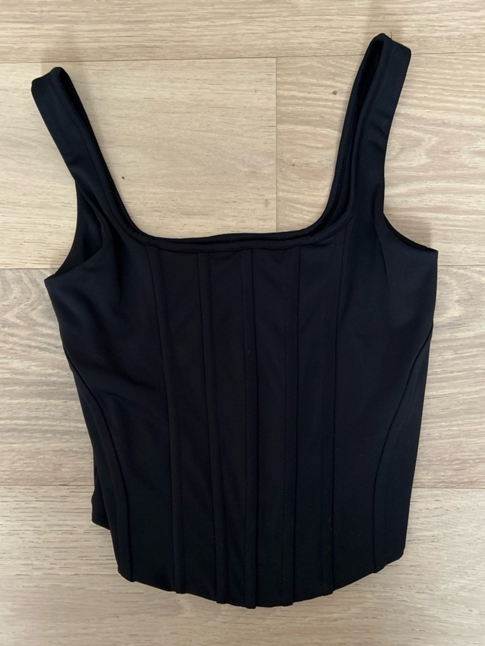 Express Black Structured Square-Neck Camisole